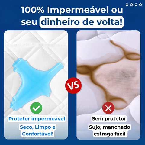 Capa Para Colchão Impermeável MaxFlex + 2 Fronhas Luxo